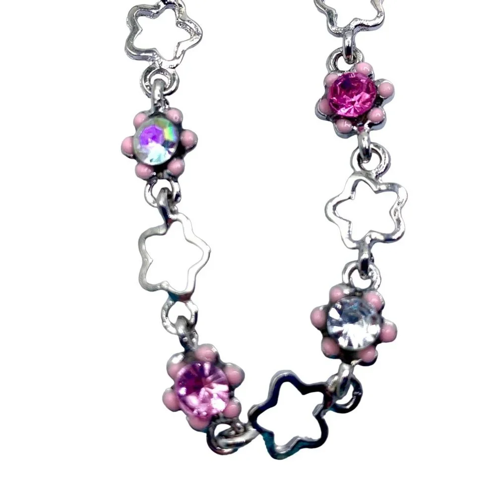 Charm-It Charm Bracelet Choice of Pink Silver Tone Suite Life NOS